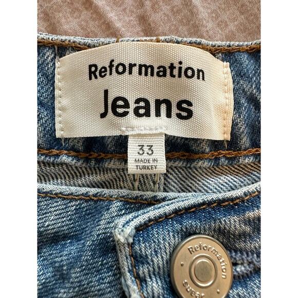 Reformation Cynthia High Rise Straight Jeans Size 33 NWT - Picture 6 of 11
